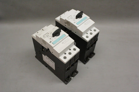2- SIEMENS 3RV1031-4FA10 SIRIUS MOTOR CONTROLLER CIRCUIT BREAKER