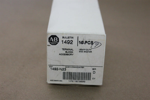 LOT OF 9 NEW ALLEN BRADLEY TERMINAL BLOCKS 1492-N23 D