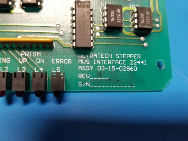 Ultratech Stepper MVS Interface Board 2244i 03-15-02860 Rev. A