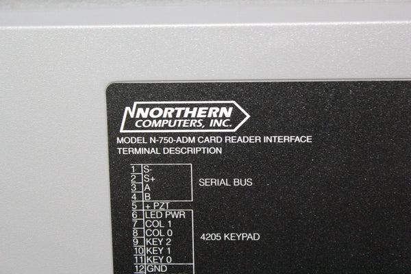 NEW NORTHERN COMPUTER CARD READER INTERFACE N-750-ADM SILENT KNIGHT 4421