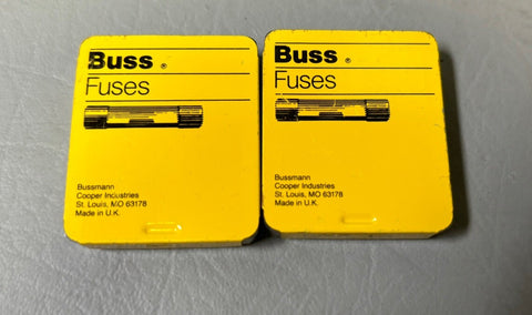 2 packs of (10) - Bussmann GMA-1A Fuse 1A 250V Buss GMA1A