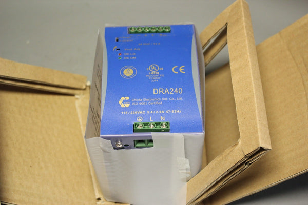 NEW CHINFA DIN RAIL POWER SUPPLY DRA240-24A