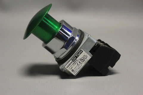 SIEMENS 52PM9XZ GREEN MUSHROOM HEAD UNILUMINATED PUSH & PULL BUTTON