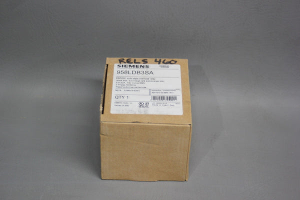 NEW SIEMENS SOLID STATE OVERLOAD RELAY 3UB8523-6DW2 958LDB3SA