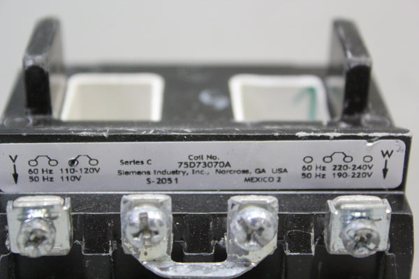 Siemens Magnetic Coil 75D73070A Starter & Contactor 60Hz 110-120V/220-240V