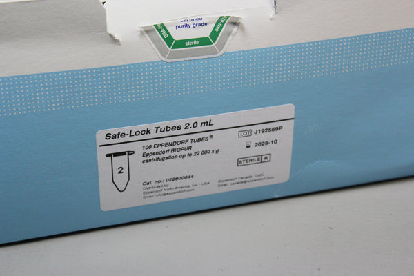 100- Eppendorf 022600044 Snap-Cap 2 mL Microcentrifuge Biopur Safe-Lock Tubes