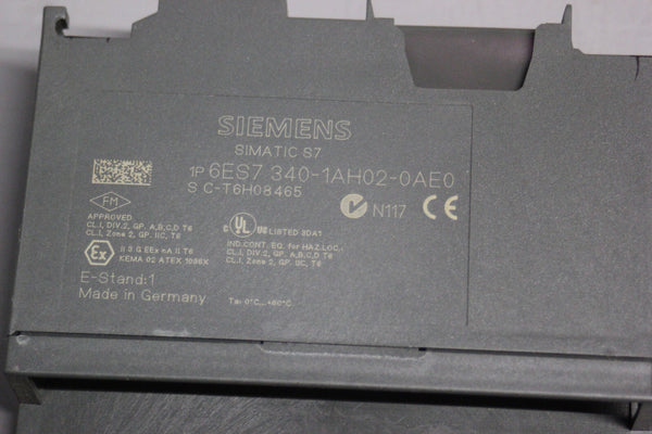 SIEMENS SIMATIC S7 COMM PROCESSOR 6ES7 340-1AH02-0AE0