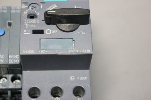 SIEMENS SIRIUS CIRCUIT BREAKER WITH MODULES 3RV2921-1M 3RT2015-1BB41