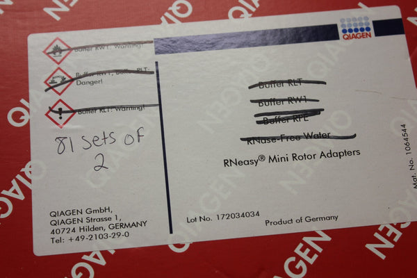 LOT OF 81 Qiagen RNeasy Mini Rotor Adaptors 1064543