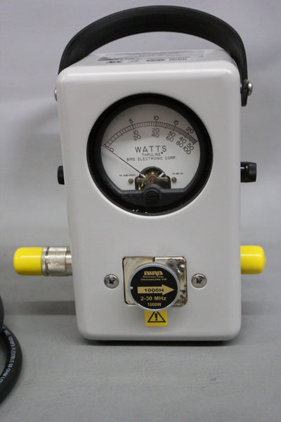BIRD THRULINE WATTMETER MODEL 43 50 ohm WITH 1000H ELEMENT