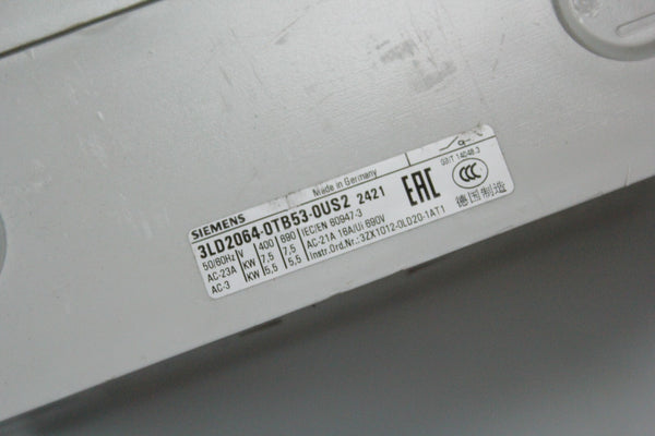NEW SIEMENS 3LD2064-0TB53-0US2 EMERGENCY SWITCH DISCONNECTOR