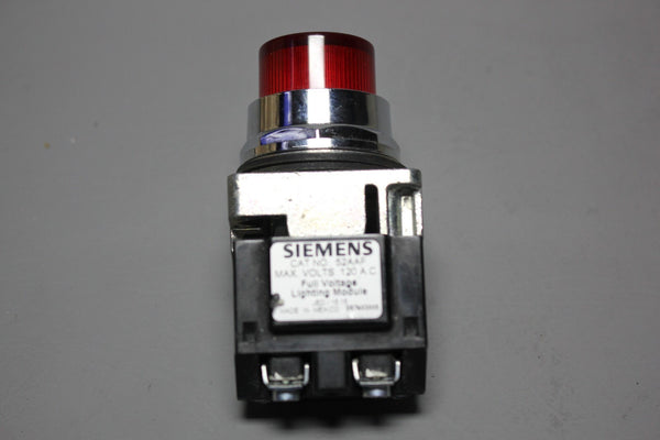 SIEMENS RED ILLUMINATED PILOT LIGHT 52PL4D2 W/52AAF