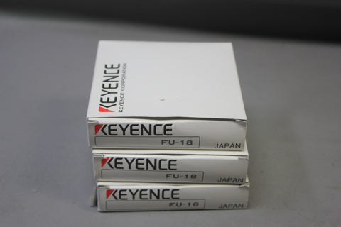 LOT OF 3 NEW KEYENCE DIGITAL FIBEROPTIC SENSORS FU-18