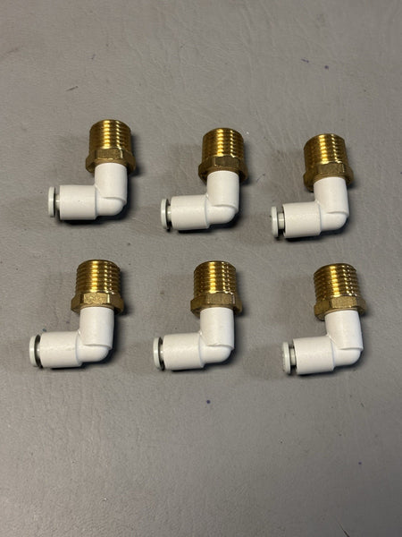 6- SMC KQ2L04-02 ELBOW FITTING ONE TOUCH 4MM X 1/4"