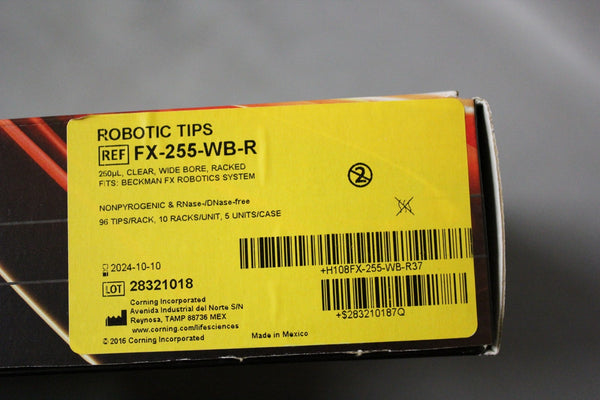 BOX OF 960 NEW AXYGEN/CORNING ROBOTIC 250uL PIPETTE TIPS FX-255-WB-R