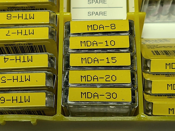 LOT OF NEW BUSS SMALL DIMENSION FUSES ABC/MTH/AGC/MDA/MDQ/MDL 125V & 250V