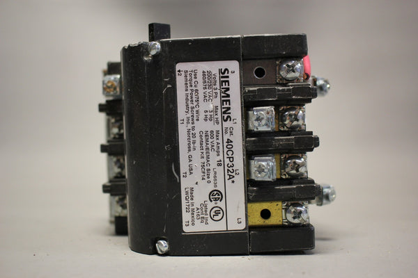 SIEMENS NON REVERSING CONTACTOR  40CP32AF