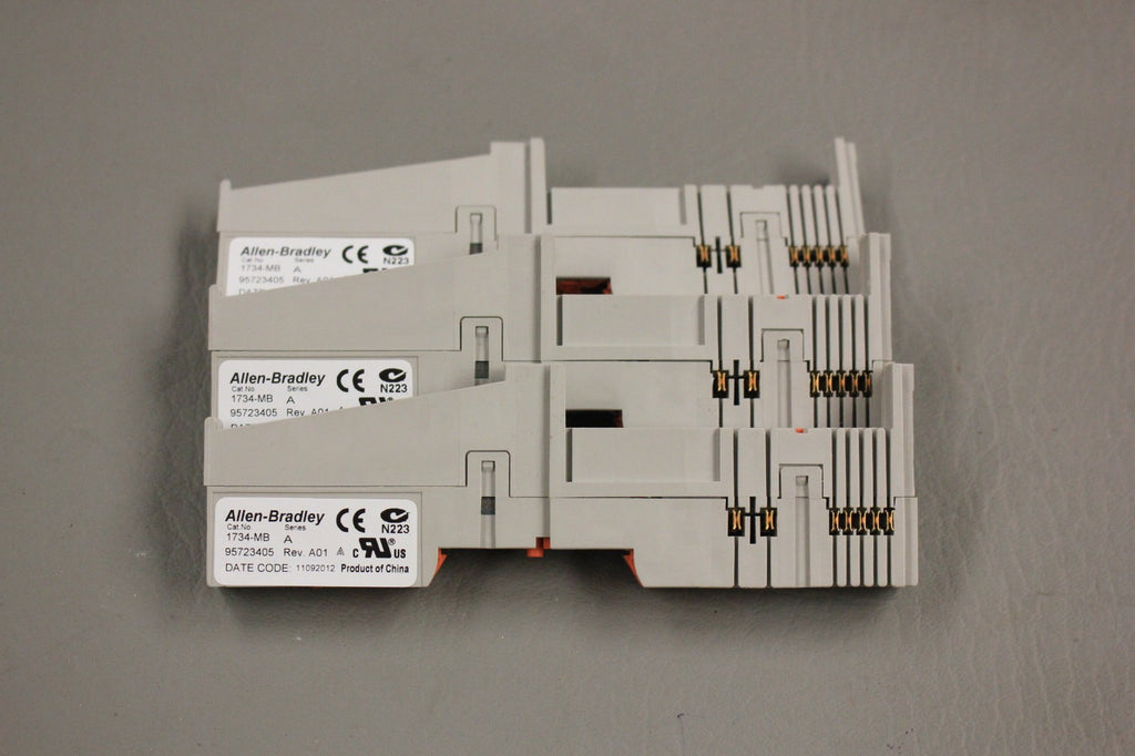 LOT OF 3 ALLEN BRADLEY 1734-MB SER A TERMINAL MOUNTING BASES