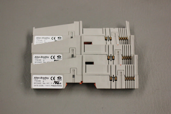 LOT OF 3 ALLEN BRADLEY 1734-MB SER A TERMINAL MOUNTING BASES