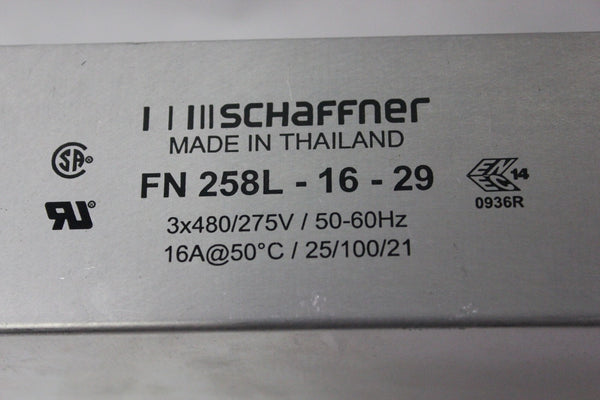 Schaffner FN 258L-16-29 16A Power Line Filter 