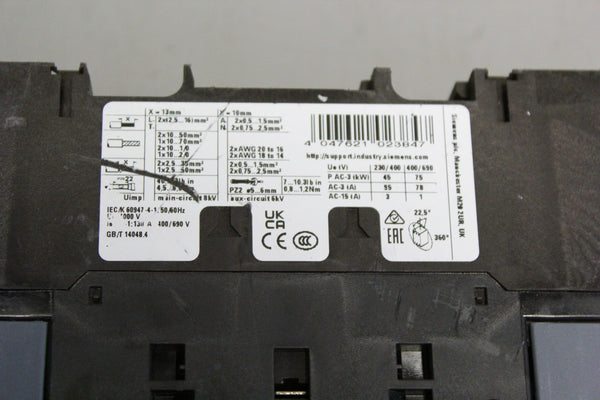 SIEMENS SIRIUS POWER CONTACTOR 3RT2046-1AC20