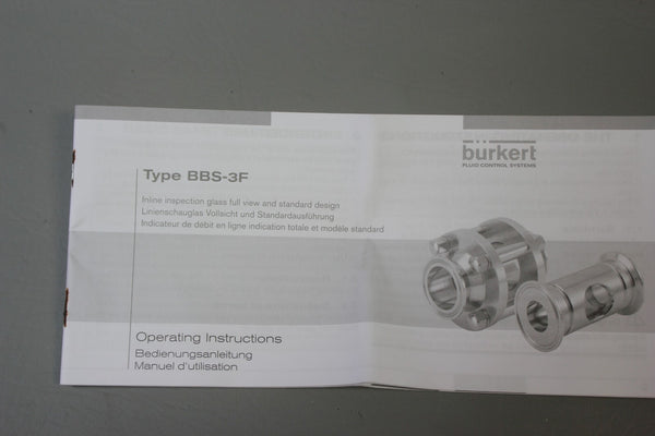 NEW BURKERT TRI-CLAMP SS DN10 LINE INSPECTION FULL VIEW SIGHT GLASS BBS-3F