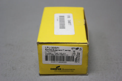 5 NEW EATON BUSSMANN LOW PEAK CLASS J TIME DELAY FUSES LPJ-30SPI