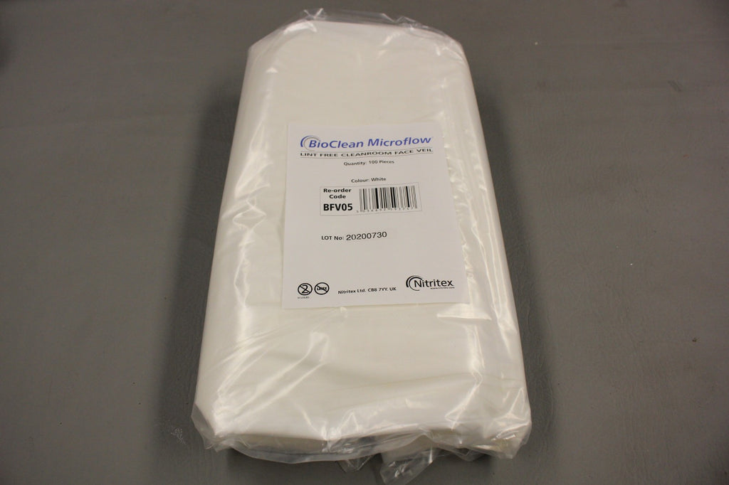 100 Pcs Ansell BFV05 BioClean Microflow Cleanroom Face Veil