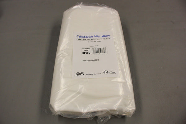 100 Pcs Ansell BFV05 BioClean Microflow Cleanroom Face Veil