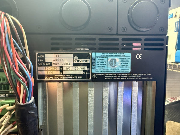 SCIEMETRIC TEST AND ANALYSIS SYSTEM MODEL 325-8 + SPARE PARTS UNIT