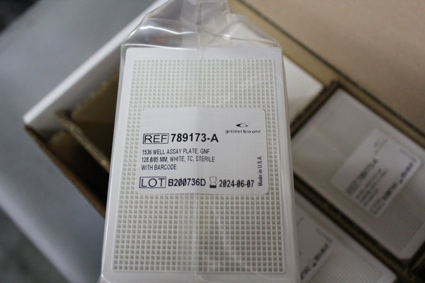 45 NEW GREINER BARCODED STERILE 1536 WELL ASSAY PLATE 789173-A EXP 2025