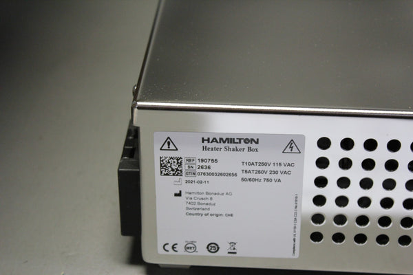 NEW HAMILTON HEATER SHAKER BOX 190755