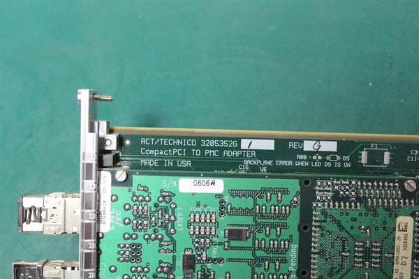 ACT cPCI CARRIER W/ CURTISS WRIGHT SCRAMNET GT200 CARD H-AS-GPM128SC-20 #3