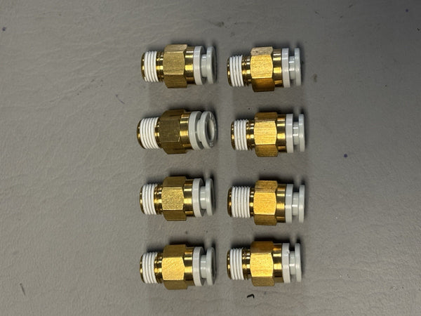 8- SMC Pneumatics KQ2H06-01S 6mm x 1/8" RPT Straight One Touch Fitting