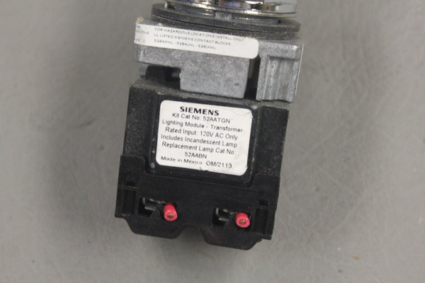 SIEMENS PILOT LIGHT MODULE 52AATGN 52PL4G2