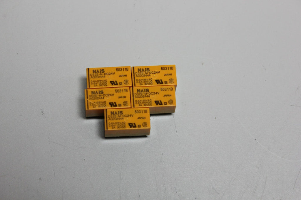 Lot of 5 Panasonic Relay Relays NAIS DS2EMDC24V AG202444 NEW