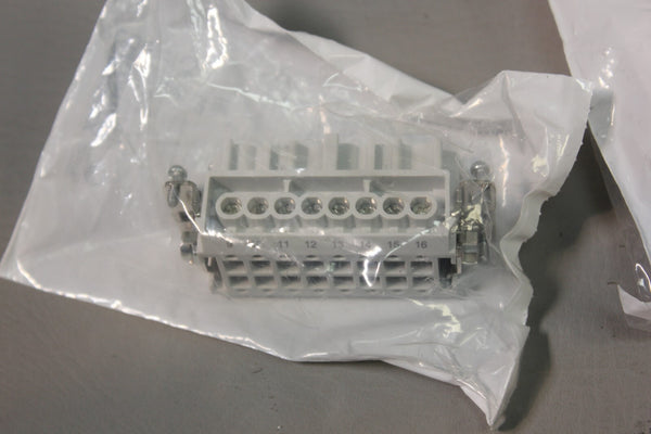 3 NEW PHOENIX CONTACT 16 POS CONTACT INSERT HC-B 16-I-UT-F 1648241