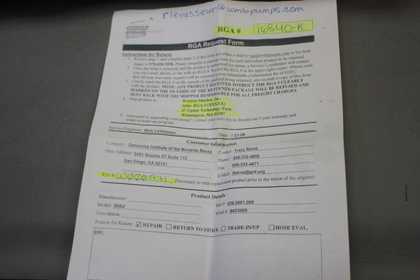 (30) WATSON MARLOW 32 CHANNEL PUMP HEAD  2 X 16 CHANNELS (PN: 023.1401.000)