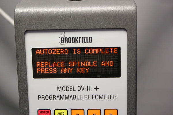 BROOKFIELD PROGRAMMABLE RHEOMETER WITH BASE UNIT DV-III+