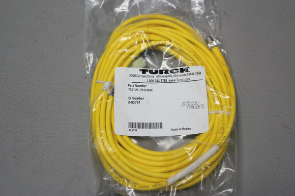 NEW TURCK SENSOR CABLE ASSEMBLY PSG 3M-7/CS14064 U-85794