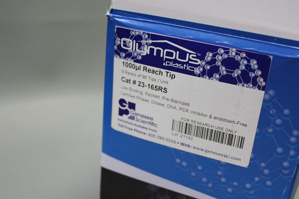 NEW OLYMPUS 1000 UL LOW BINDING PIPETTE TIP 23-165RS SEALED 768 TIPS