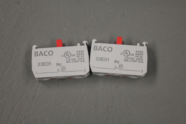 LOT OF TWO BACO CONTACT BLOCK 33E01