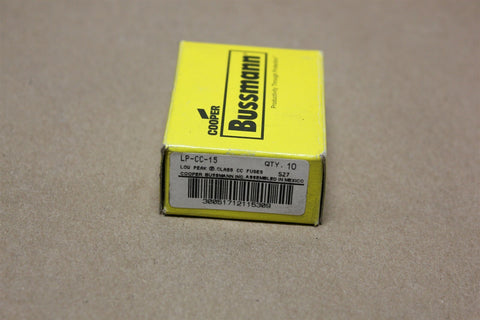 10 NEW BUSSMANN BUSS LOW PEAK FUSE LP-CC-15