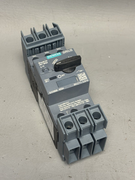 SIEMENS 3RV2711-0JD10 1AMP 3POLE 600Y/347V CIRCUIT BREAKER