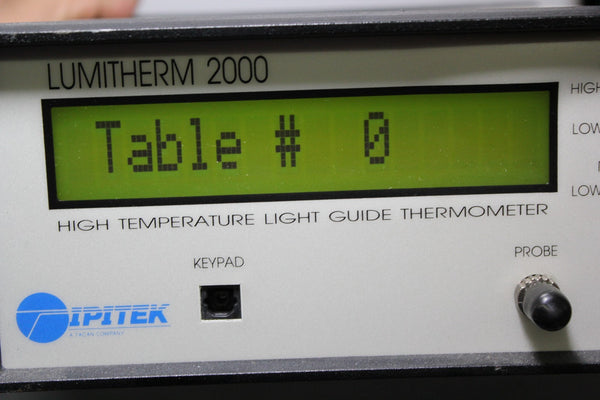 IPITEK LUMITHERM 2000 HIGH TEMPERATURE LIGHT GUIDE THERMOMETER