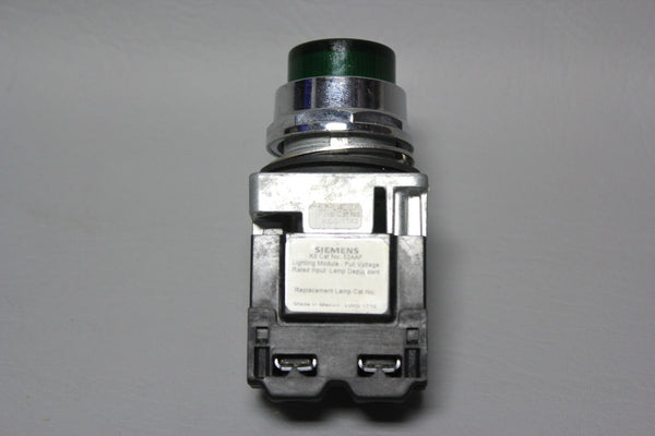 SIEMENS PILOT LIGHT GREEN OIL TIGHT 52PL4EX W/ 52AAF