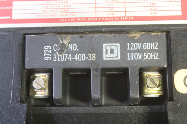 SQUARE D 100A LIGHTING CONTACTOR  8903S002