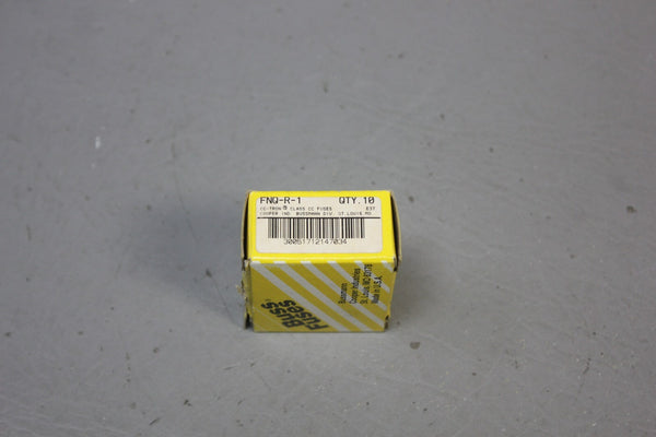 1 BOX OF 10 NEW BUSSMANN BUSS FNQ-R-1 FUSES