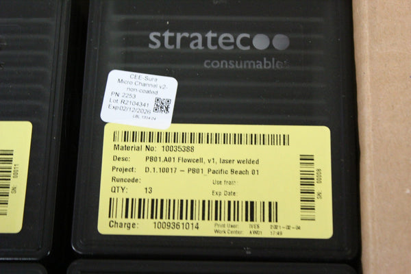 NEW CASE OF 185 STRATEC LASER WELDED FLOWCELL
