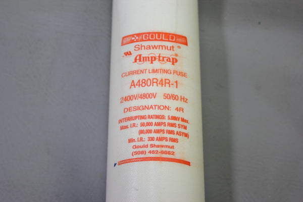 NEW GOULD SHAWMUT 2400V/4800V AMP TRAP CURRENT LIMITING FUSE A480R4R-1